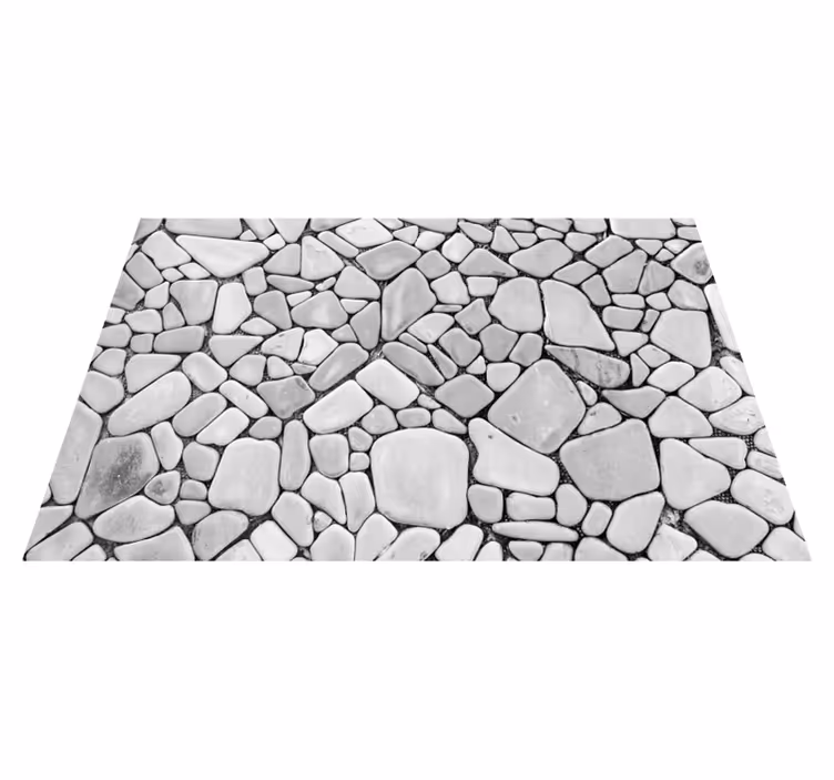 Textured Pebbled Stones stone effect vinyl rug - TenStickers