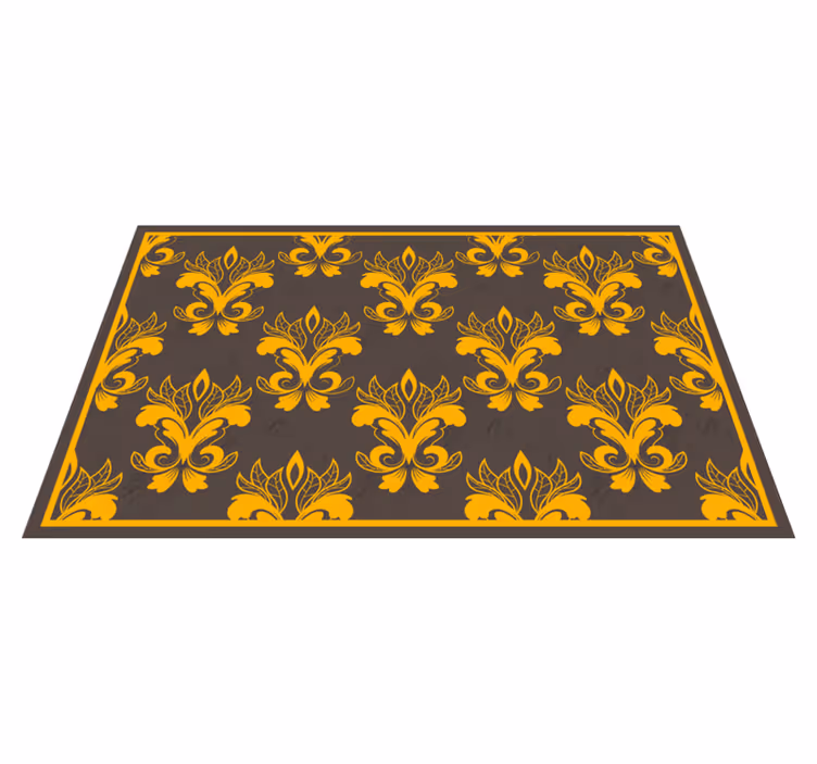 Graceful Botanical Arrangement vintage vinyl rug - TenStickers
