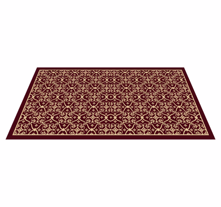 Elegant Vintage Pattern vintage vinyl rug - TenStickers