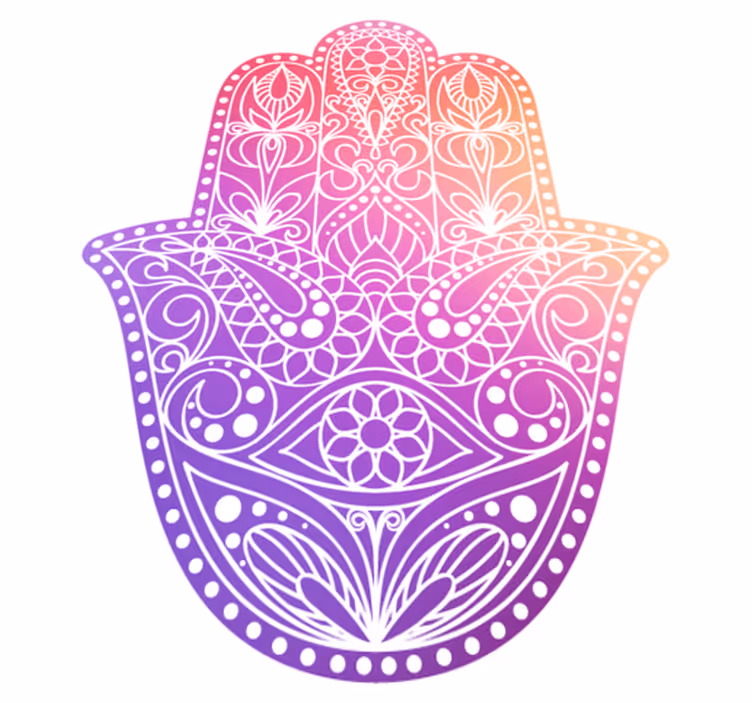 MANDALA HAND DESIGN mandala vinyl rug - TenStickers