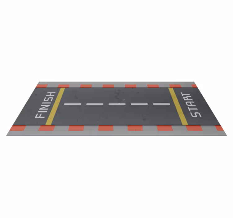 Race circuit road kids vinyl rug - TenStickers
