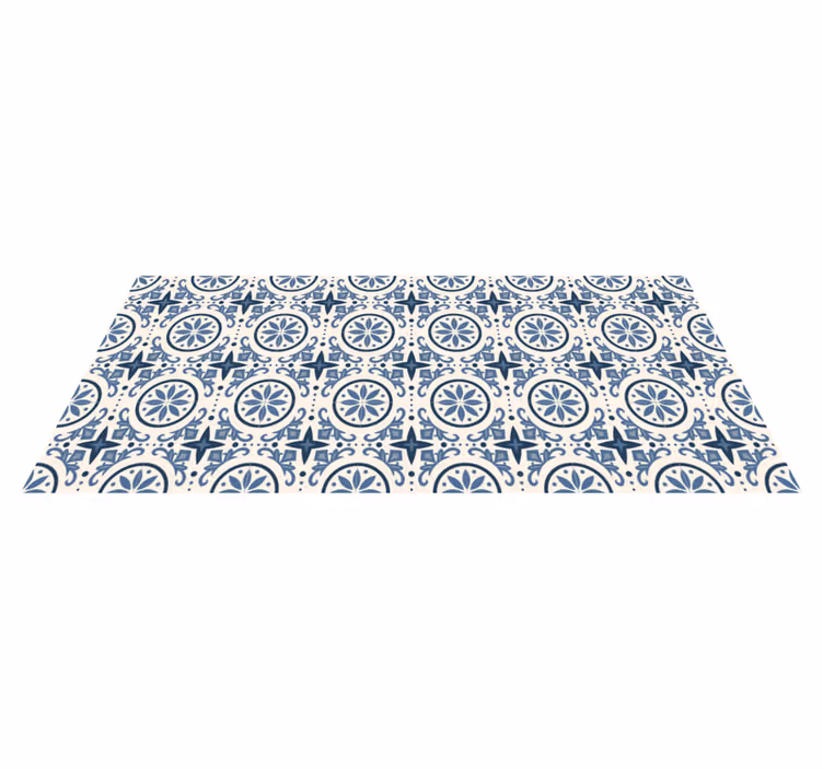 Barcelona Navy Vinyl tile carpet - TenStickers