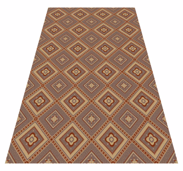 Ornamental Tile Arrangements mosaic vinyl rug - TenStickers