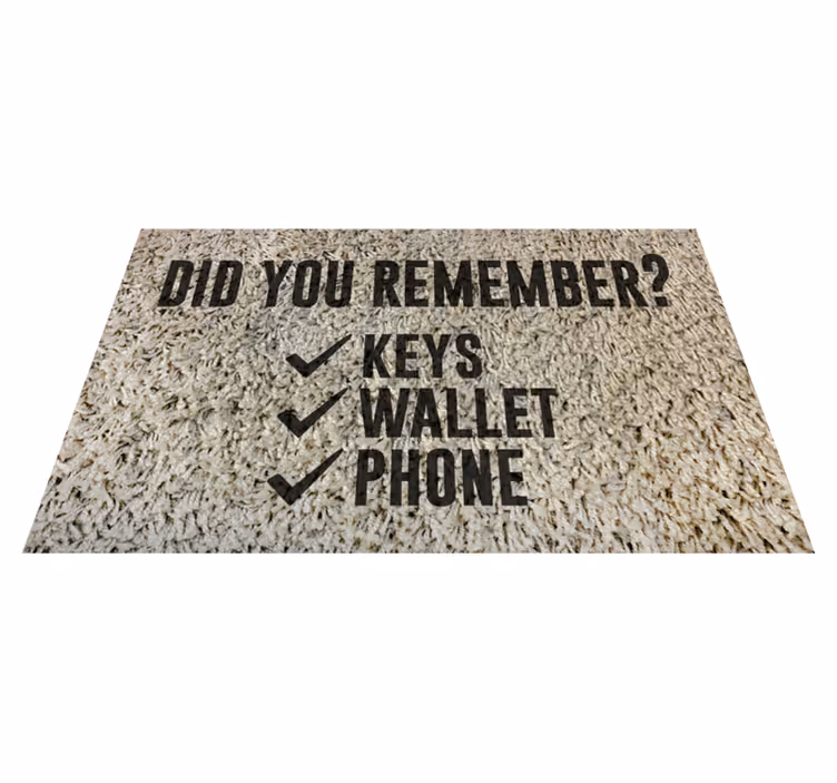 Check List Reminder hall vinyl rug - TenStickers