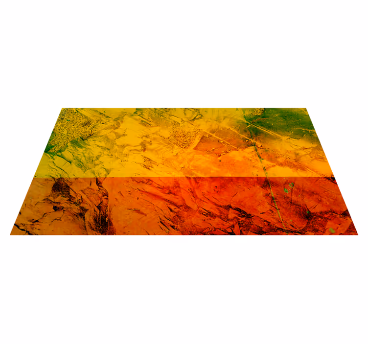 Warm Color Layers textured vinyl rug - TenStickers