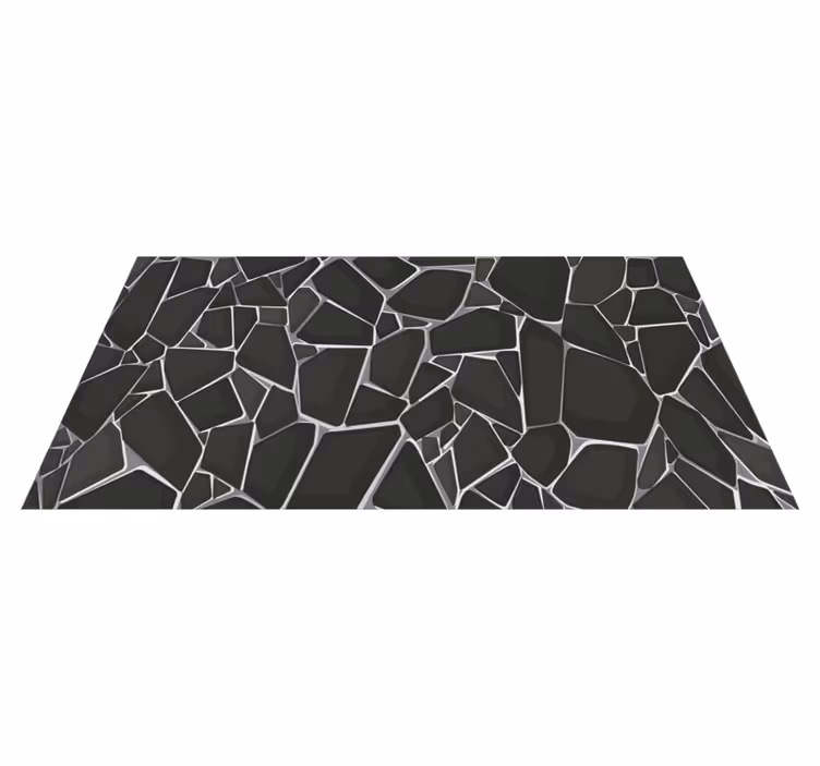 Elegant Pebble Pattern stone effect vinyl rug - TenStickers