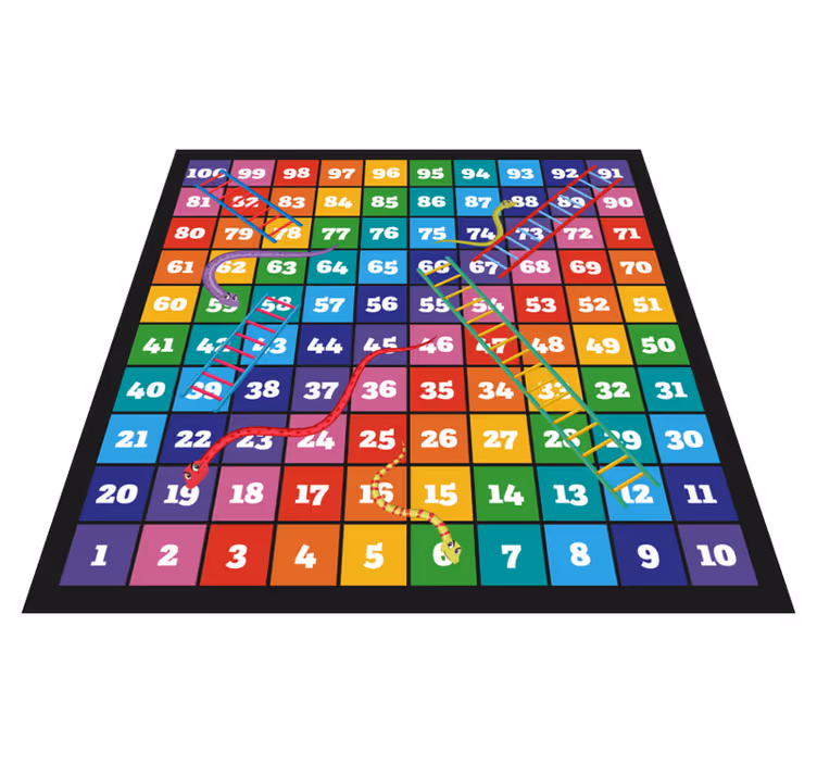 Game kids vinyl rug snakes and ladders - TenStickers