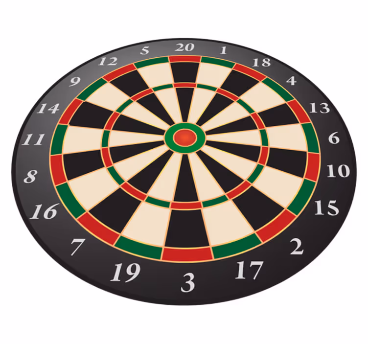 Dartboard Style teen vinyl rug - TenStickers