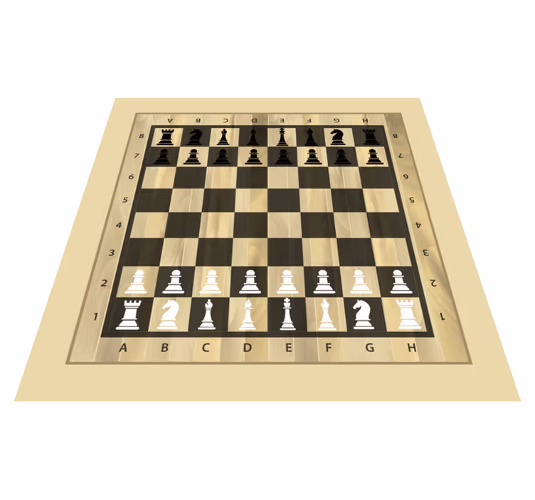Chess Playing Surface game kids vinyl rug - TenStickers