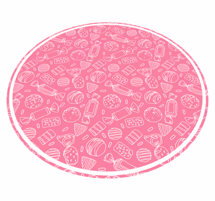 Cadny pink pattern kids vinyl rug - TenStickers