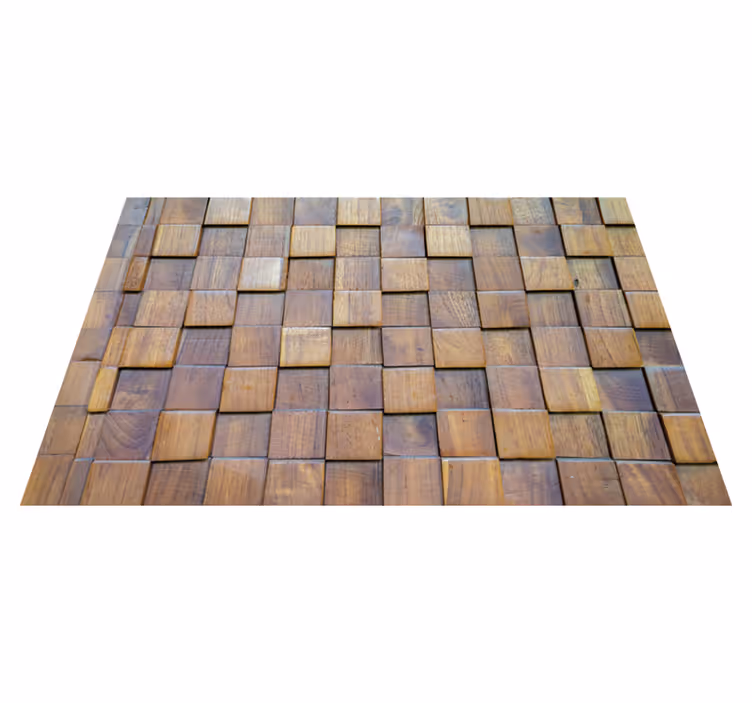 Wooden panel 3d texture wood effect vinyl rug - TenStickers
