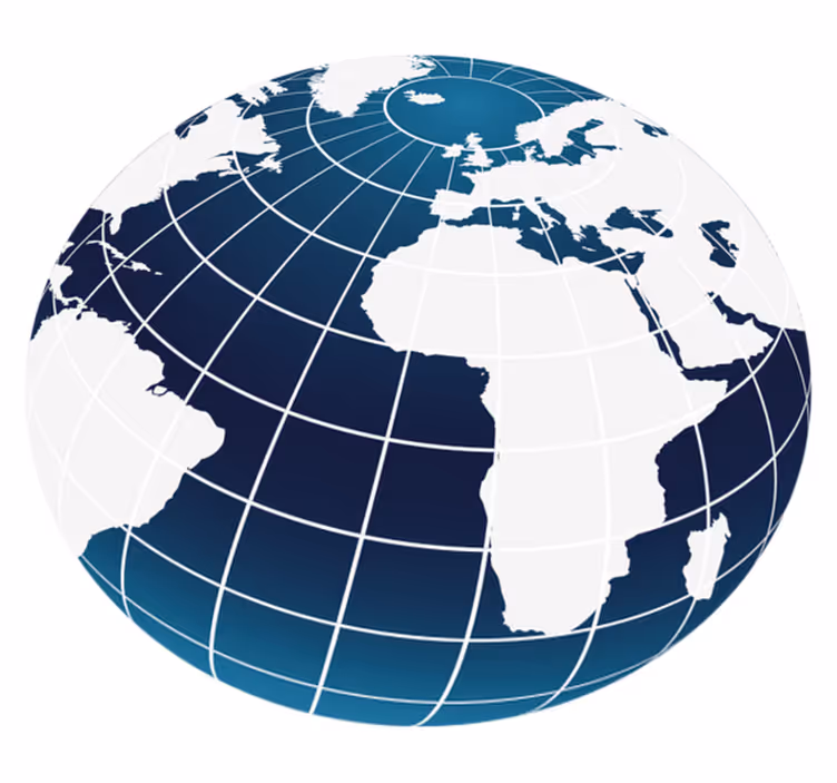 With meridians world map vinyl rug - TenStickers
