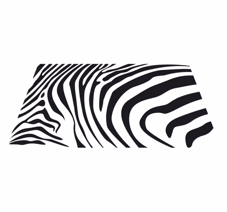 Animal print vinyl rug in zebra stripes - TenStickers