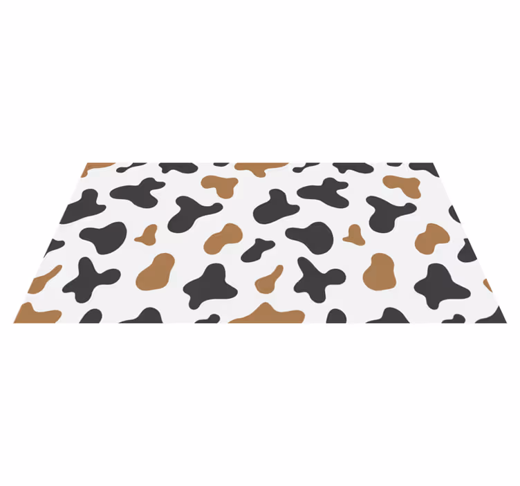 Animal print vinyl rug cowhide design - TenStickers