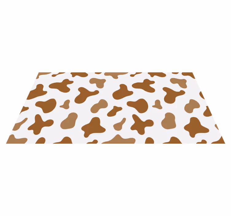 Cowhide brown design animal print vinyl rug - TenStickers