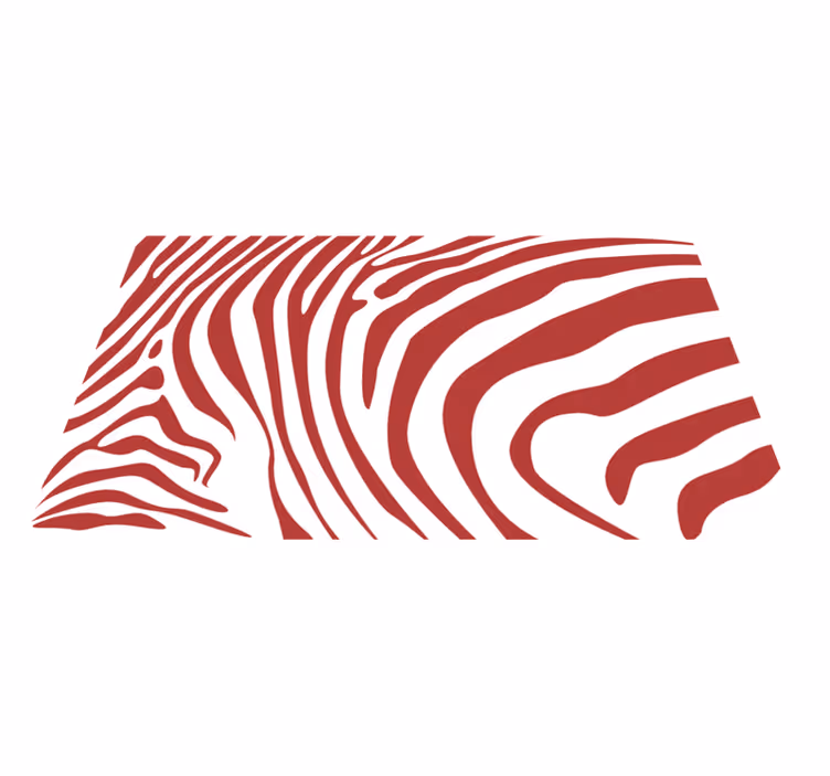 Striking Red Waves animal print vinyl rug - TenStickers