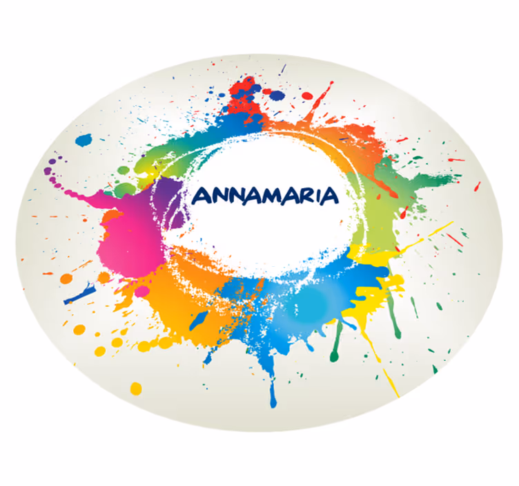 Splashes with name teen vinyl rug - TenStickers