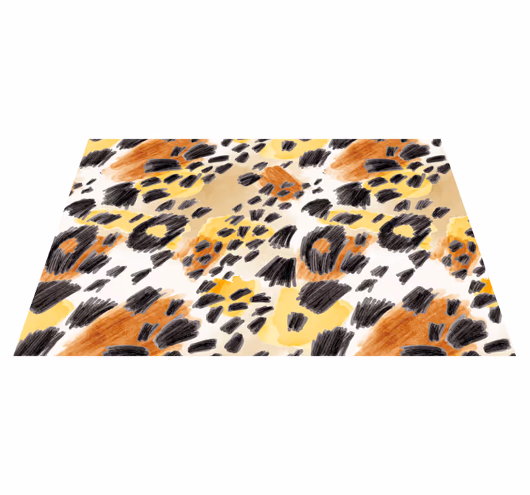 Stylish pattern animal print vinyl rug - TenStickers