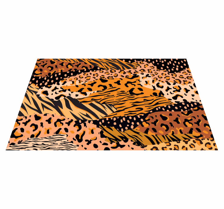 Leopard shades animal print vinyl rug - TenStickers