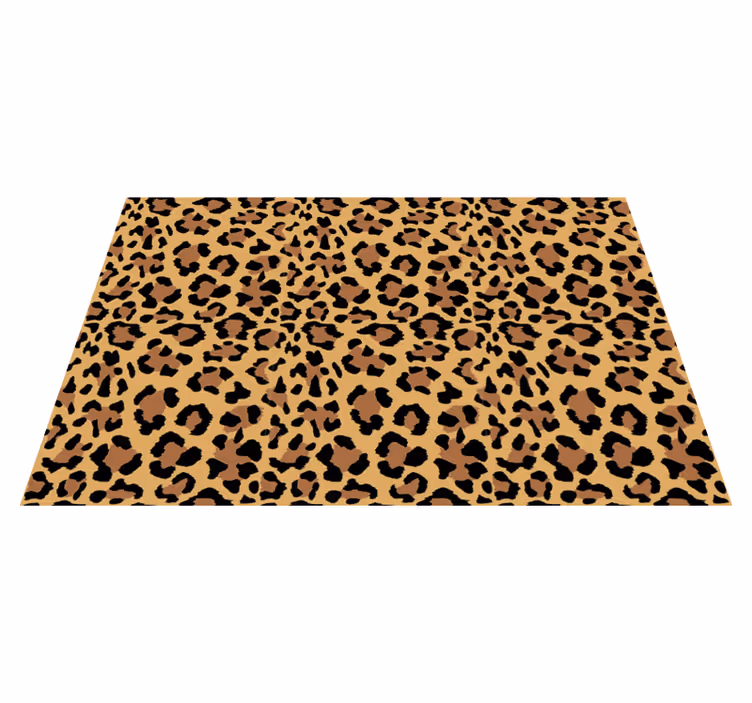 Leopard patterned animal print vinyl rug - TenStickers