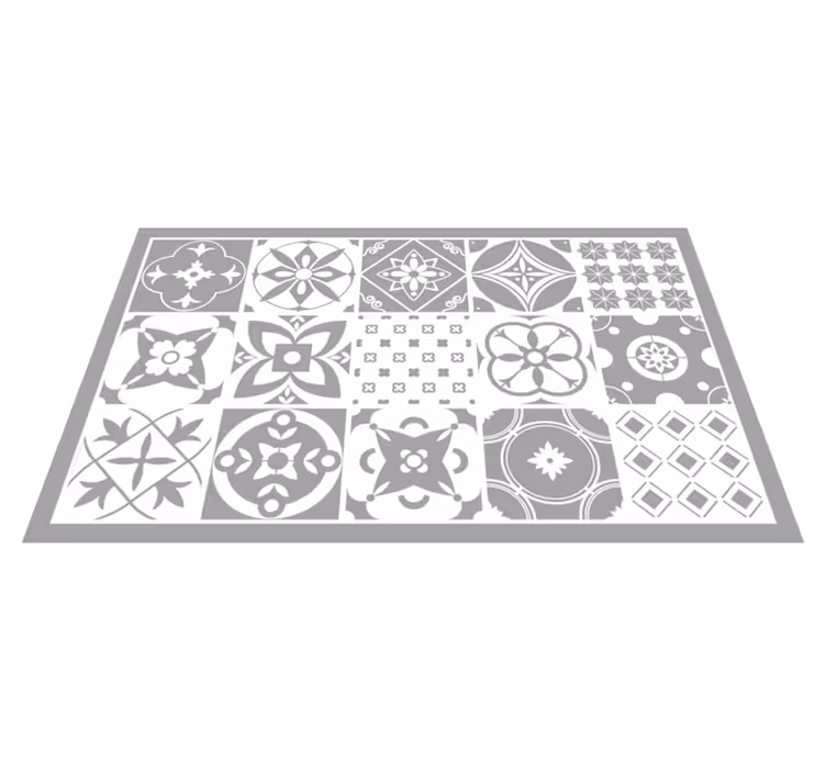 Illuminating pantone bathroom vinyl rug - TenStickers