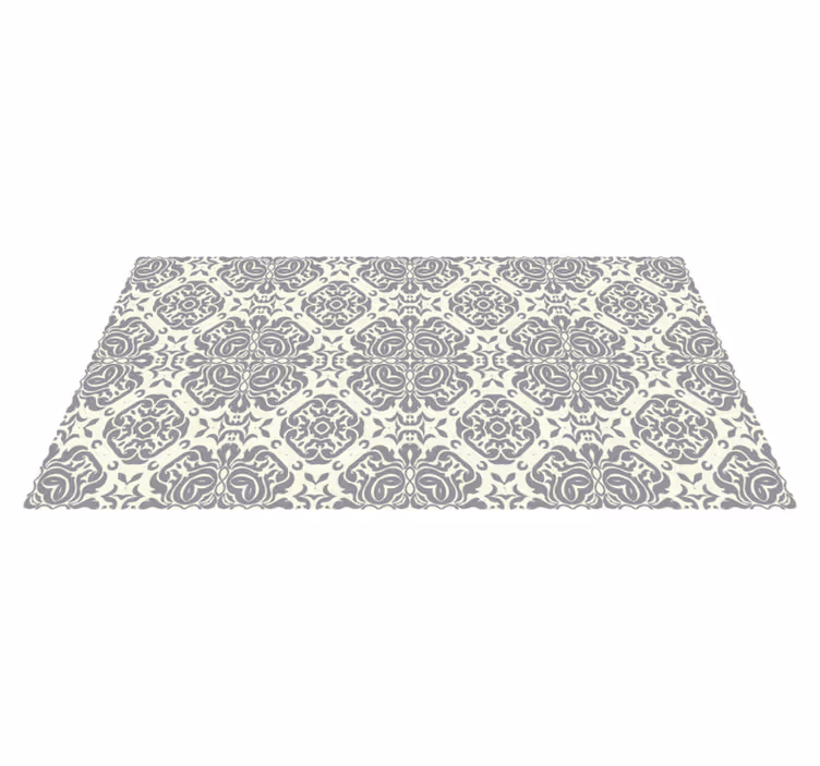 Graceful botanical illustration kitchen vinyl rug - TenStickers