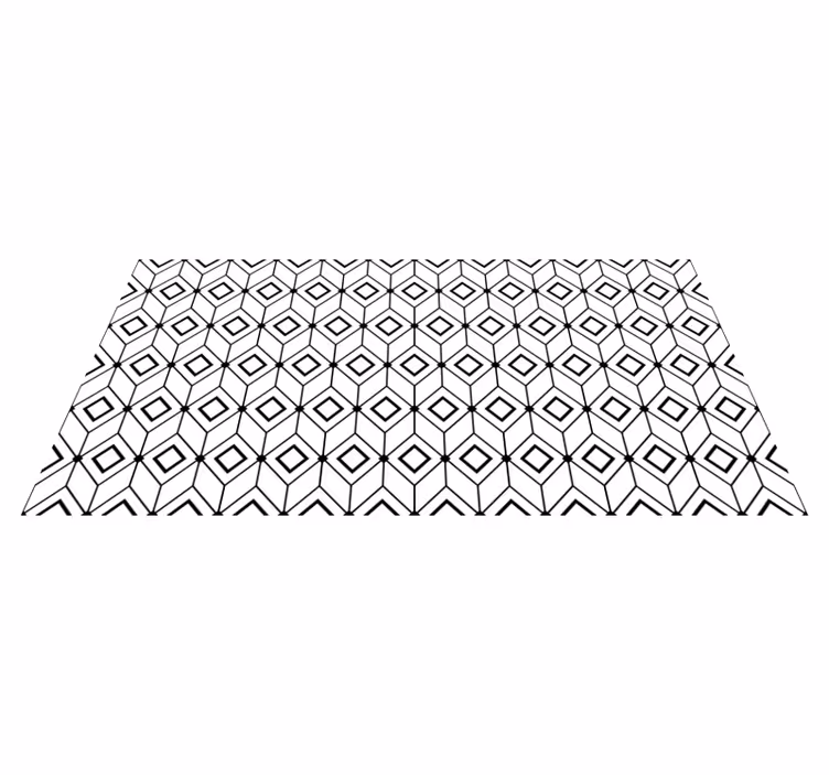 Modern diamond elements geometric vinyl rug - TenStickers