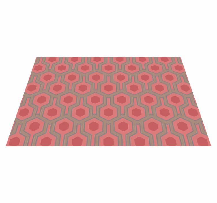 70s Pink Hexagons geometric rugs - TenStickers