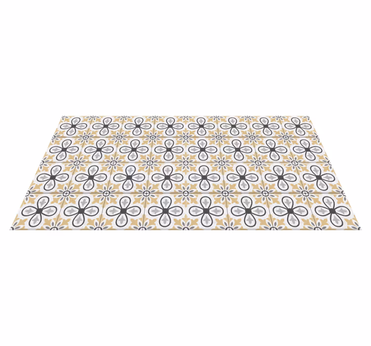 Retro tiles vinyl kitchen mat - TenStickers