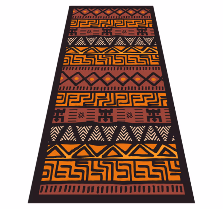 Tribal geometric patterns ethnic vinyl rug - TenStickers