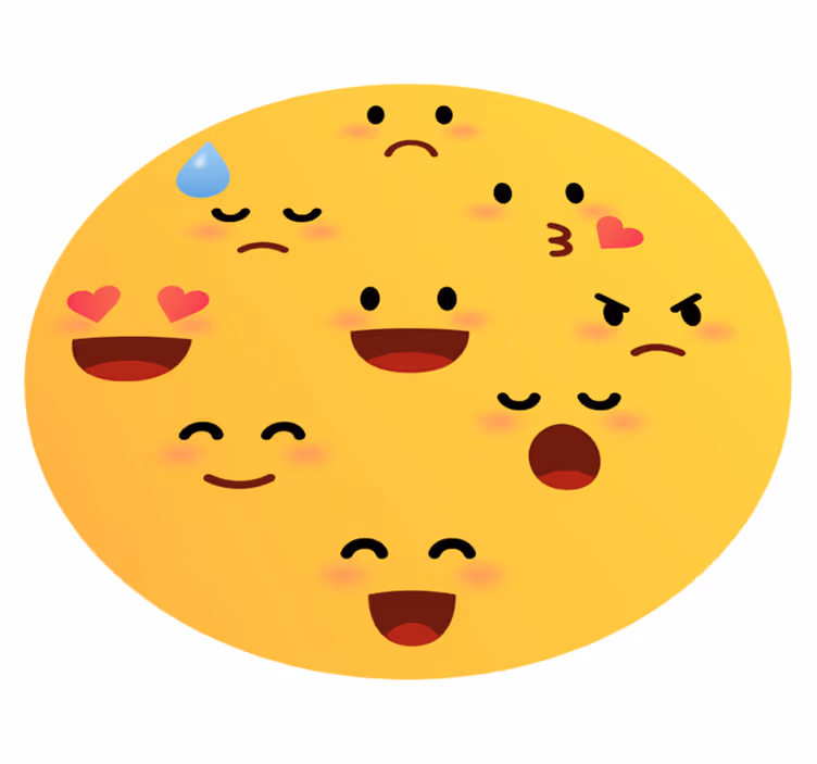 Emojis collage teen vinyl rug - TenStickers