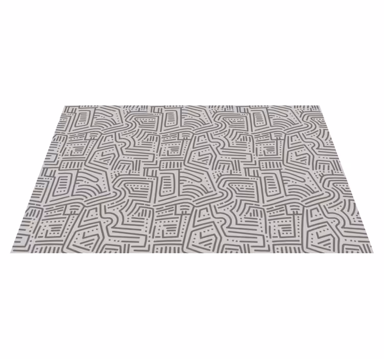 Abstract Linear Shapes modern vinyl rug - TenStickers