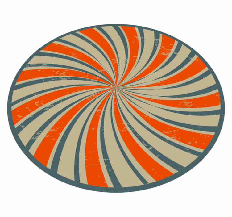 Spiral swirl design vintage vinyl rug - TenStickers