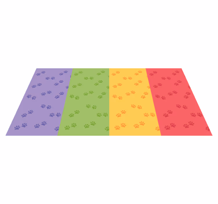 Paw Print Motif kids vinyl rug - TenStickers