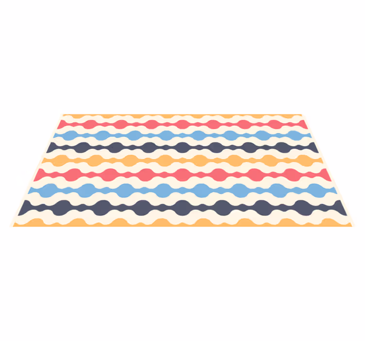 Colorful retro lines vintage vinyl rug - TenStickers