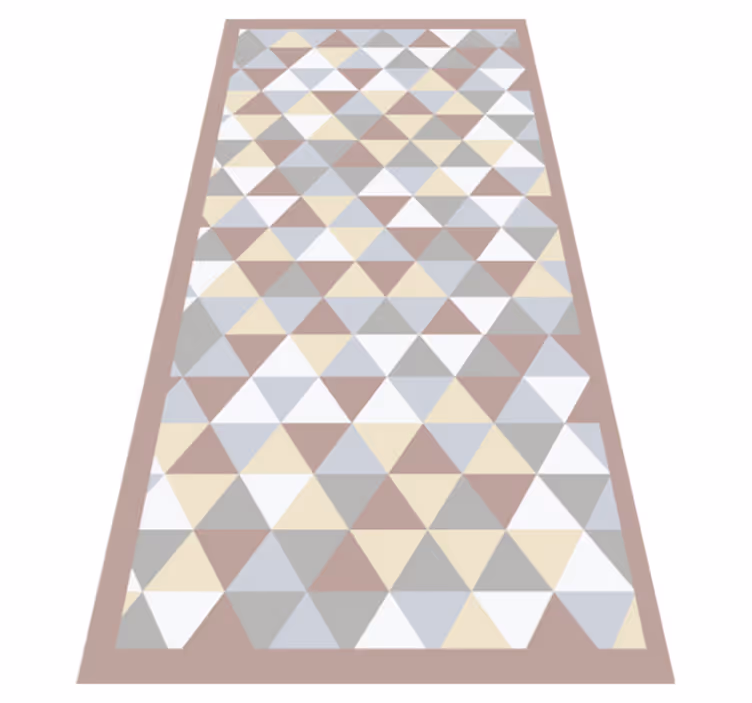 Triangular Color Palette geometric vinyl rug - TenStickers