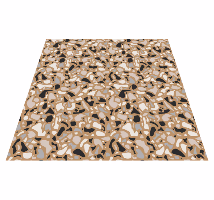 Textured stone patter bathroom vinyl rug - TenStickers