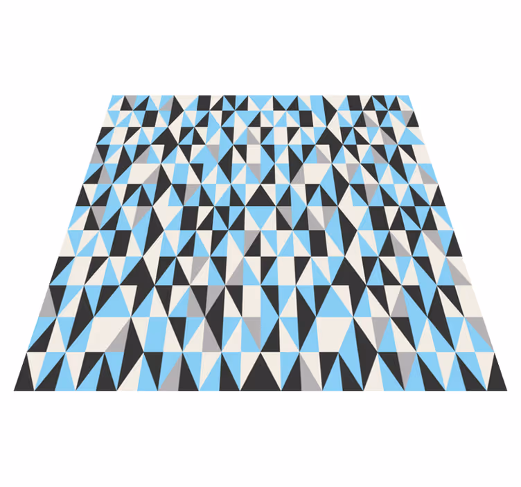 Geometric vinyl rug with triangular motif - TenStickers