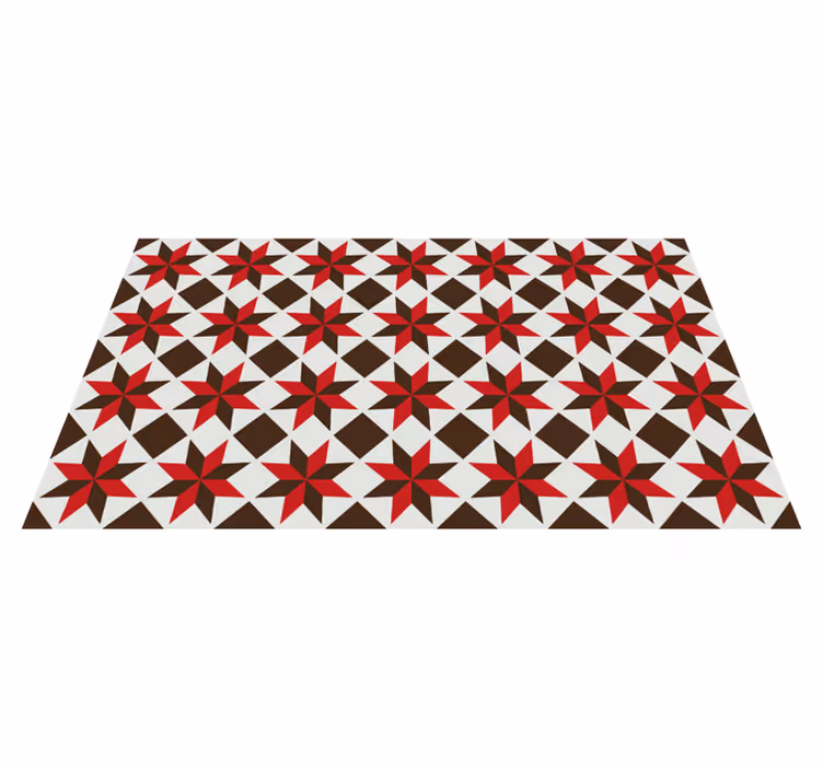 Star pattern mosaic vinyl rug - TenStickers