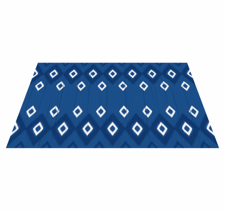 Navy Blue Diamonds geometric vinyl rug - TenStickers