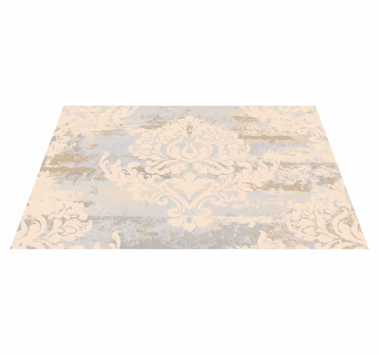 Puzzle print mosaic cream vinyl kitchen mat - TenStickers