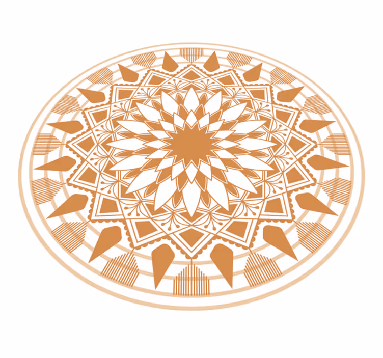 Complex geometric arrangement mandala vinyl rug - TenStickers