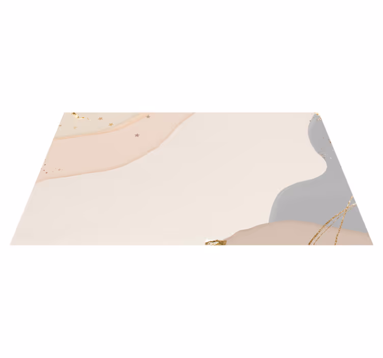 Abstract Soft Waves minimal vinyl rug - TenStickers