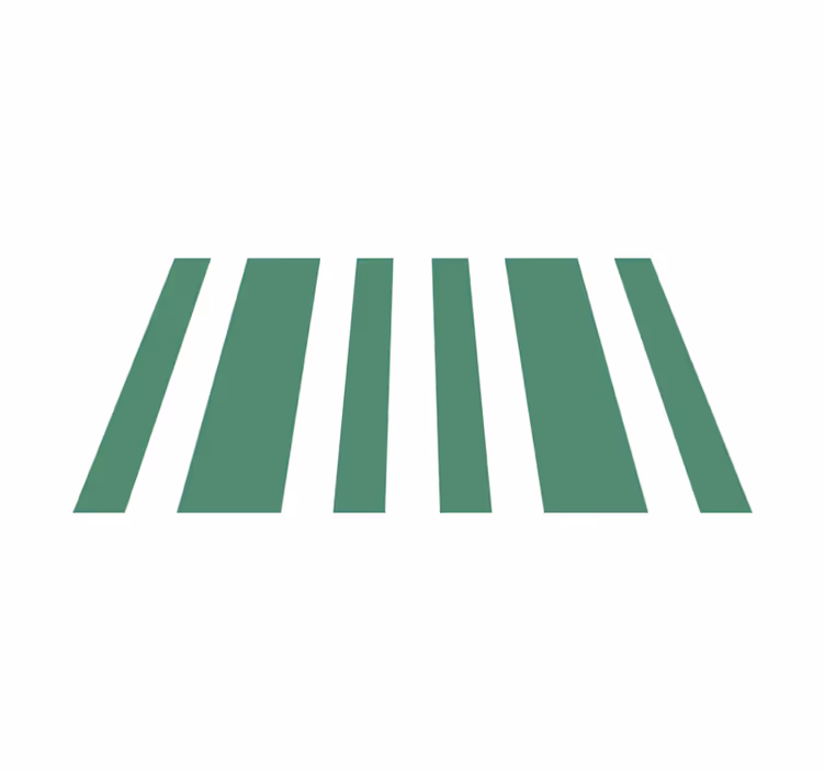 GREEN AND WHITE STRIPES striped vinyl rug - TenStickers