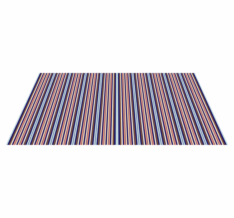 Multicolored pattern striped vinyl rug - TenStickers