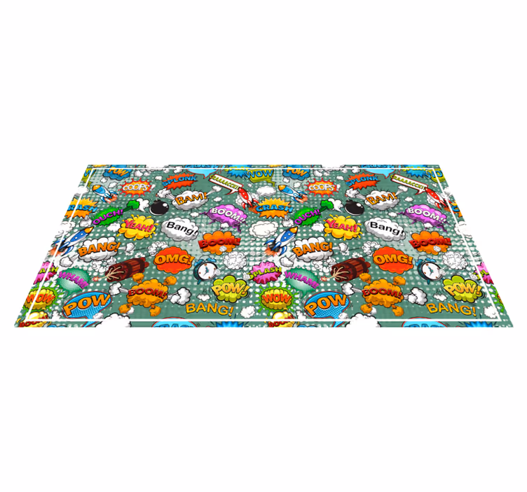 Comic audio effects teen vinyl rug - TenStickers