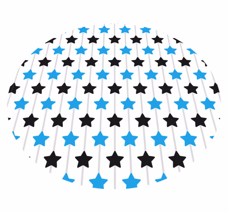 Bold blue shades star vinyl rug - TenStickers