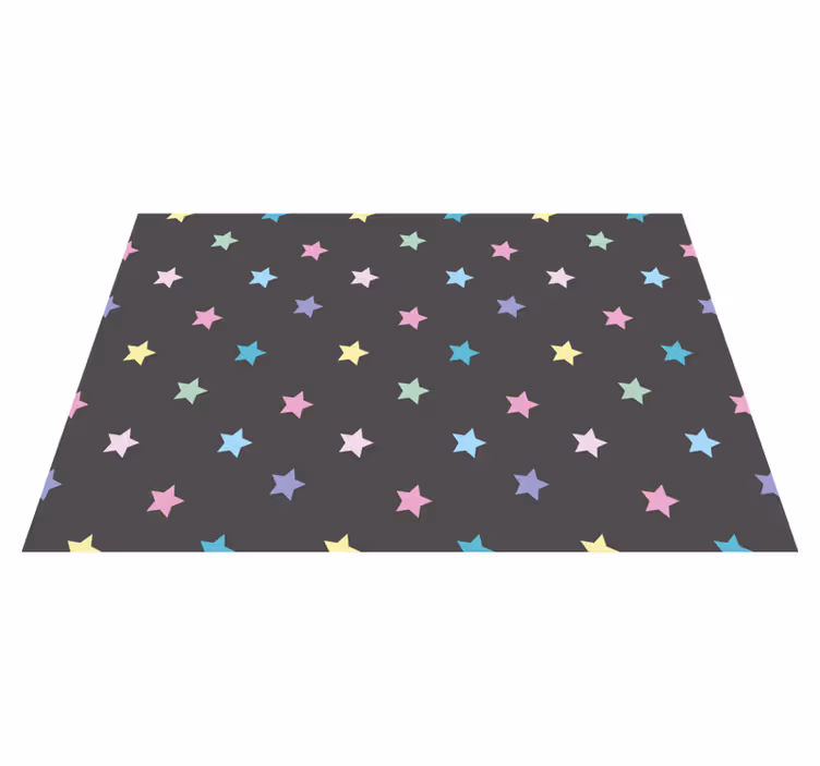 Colorful kids pattern star vinyl rug - TenStickers