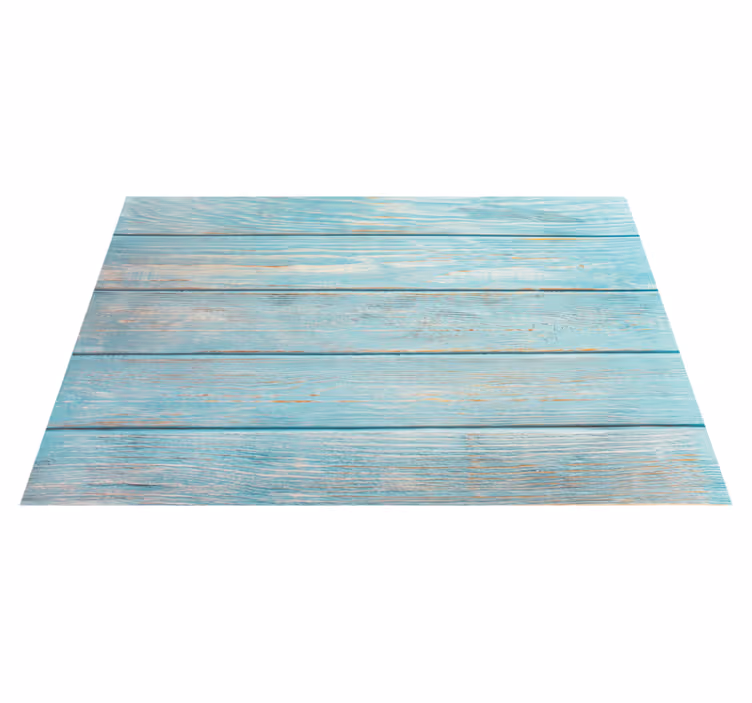 Distress aqua panels bathroom vinyl rug - TenStickers