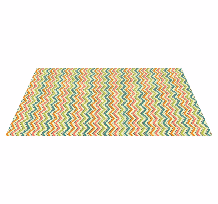 Chevron zigzag motif geometric vinyl rug - TenStickers